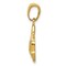 14K Gold Polished & Textured Just Married Pendant Charm Jewelry 19 x 17 mm
